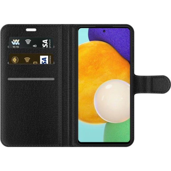 Samsung Galaxy A52s 5G Plånboksfodral Leather Black