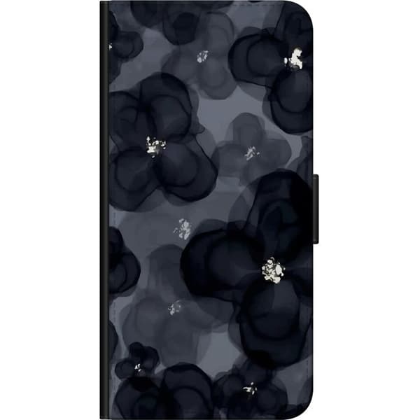 Kompatibel Tegnebogsetui til Nokia 5.4 Abstrakte blomster i mørke nuancer med bløde former, moderne og kunstnerisk design