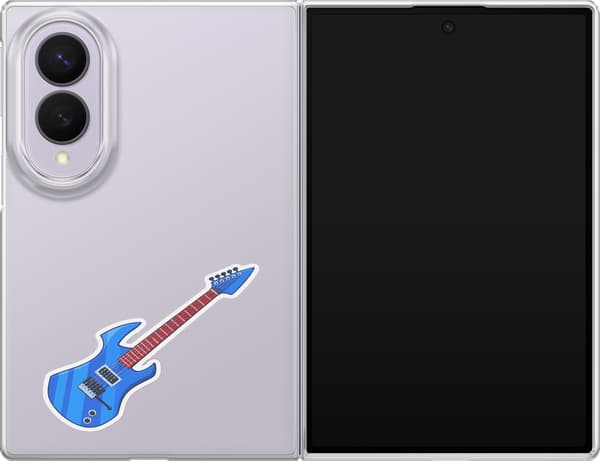 Kompatibelt Mobilskal till Samsung Galaxy Z Fold8 Blå elgitarr blå
