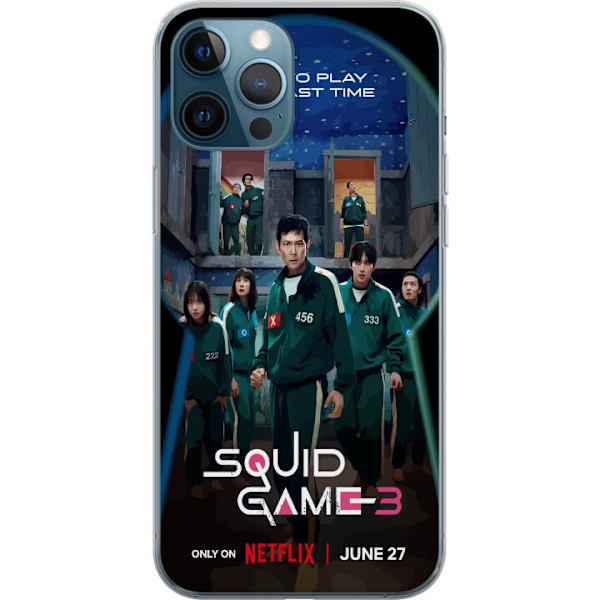Apple iPhone 12 Pro Genomskinligt Skal Squid Game Säsong 3 Seriefigurer Populärt TV Serie Motiv Ikoner Spänning Drama Asiatisk Design Trend