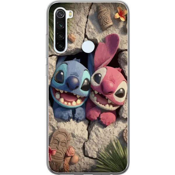 Xiaomi Redmi Note 8 Läpinäkyvä kuori Stitch Angel Lilo & Stitch Motiivi Disney Rakkaus Sarjakuvahahmo Suosittu Sininen Avaruusolio Hauska Disney-el