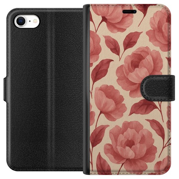 Apple iPhone 6 Tegnebogsetui Roseblomst