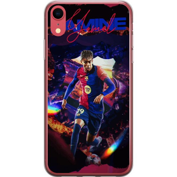 Apple iPhone XR Läpinäkyvä kuori Yamal Rising Talent FC Barcelona Pelaaja Nuori Jalkapalloilija Suosittu Motiivi Urheilu Espanja Lahjakkuus