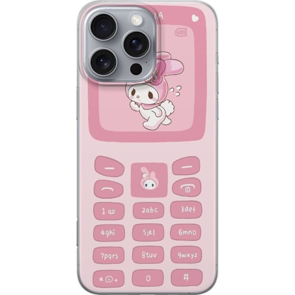 Apple iPhone 16 Pro Max Gjennomsiktig deksel Kawaii Pink Phone