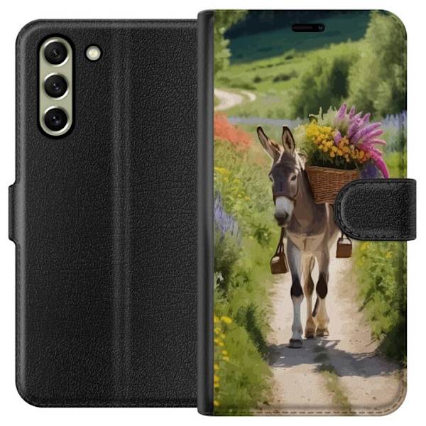 Samsung Galaxy S21 FE 5G Lompakkokotelo Aasi Eläinaihe Rauhallinen Suunnittelu Luontoaihe Suosittu Koristelu Huumori Graafinen Eläinteema Eksoottine