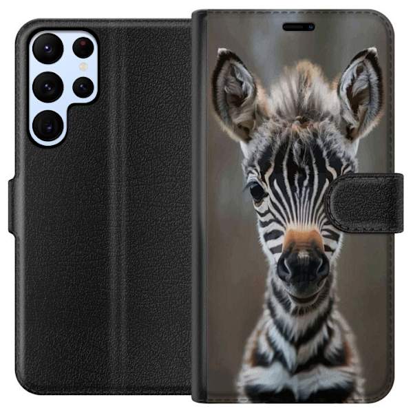 Samsung Galaxy S24 Ultra Tegnebogsetui Giraf Dyretema Afrika Natur Grafisk Motiv Savanne Vilde Dyr Populær Vægkunst Eksotisk Tema