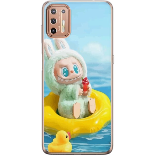 Motorola Moto G9 Plus Läpinäkyvä kuori Labubu Macaron-sarja