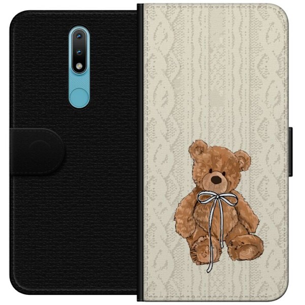 Nokia 2.4 Lommeboketui Liten Bamse – klassisk bamse i enkel