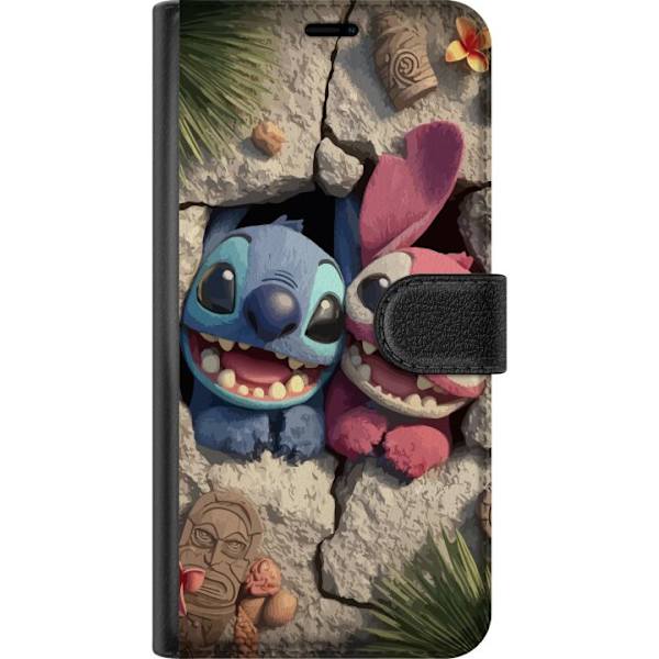 Google Pixel 9 Pro Lompakkokotelo Stitch Angel Lilo & Stitch Motiivi Disney Rakkaus Sarjakuvahahmo Suosittu Sininen Avaruusolio Hauska Disney-elokuva
