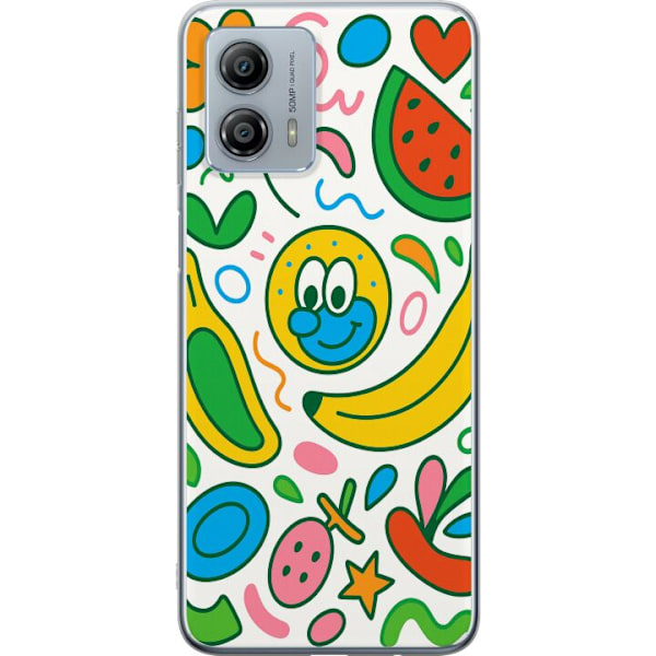 Motorola Moto G53 Läpinäkyvä kuori Perhosverho