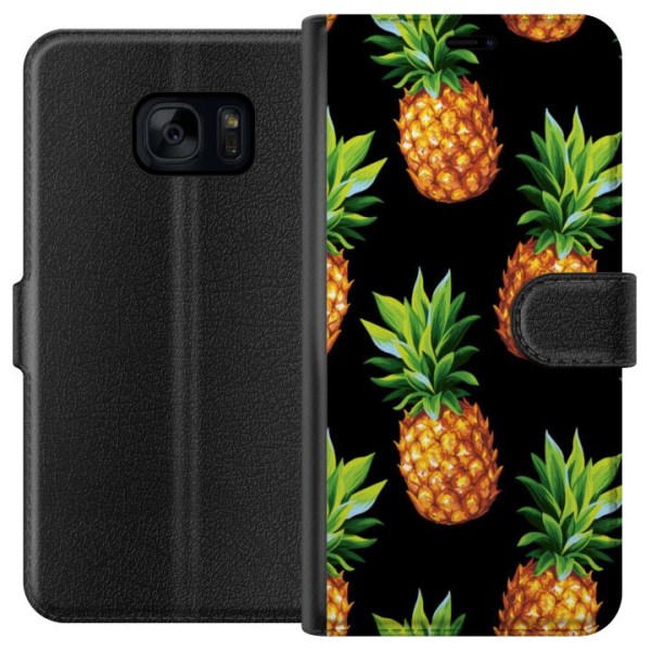 Samsung Galaxy S7 Lompakkokotelo Ananas