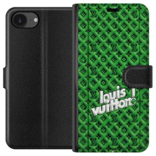Kompatibel Tegnebogsetui til Apple iPhone 17e Inspireret grønt monogram med logo grøn
