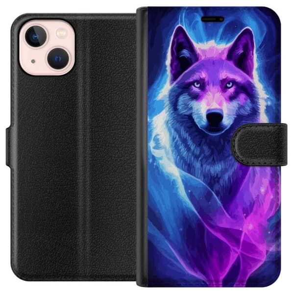 Kompatibel Tegnebogsetui til Apple iPhone 13 ulv