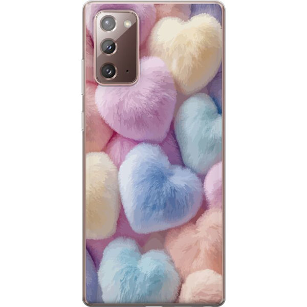 Samsung Galaxy Note20 Läpinäkyvä kuori Sydämet Rakkaus Graafinen Suunnittelu Romanttinen Teema Suosittu Symboli Graafinen Malli Koristelu