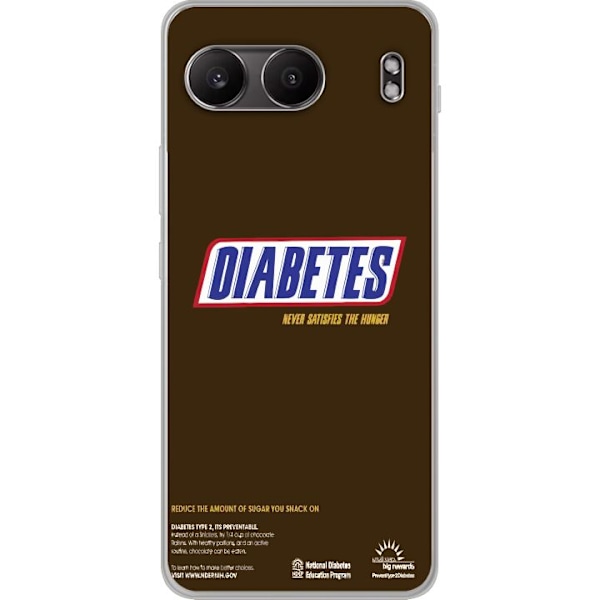 OnePlus Nord 4 Gennemsigtig cover Diabetes Snickers