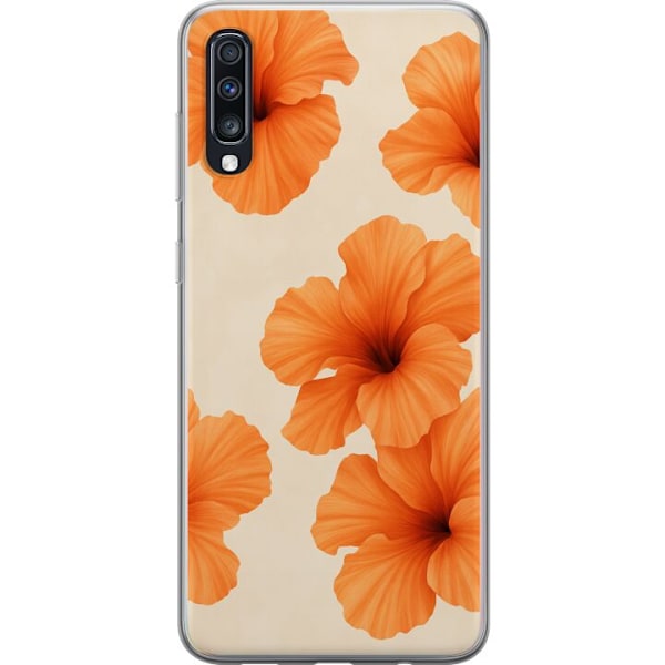 Samsung Galaxy A70 Läpinäkyvä kuori Papaya Punch