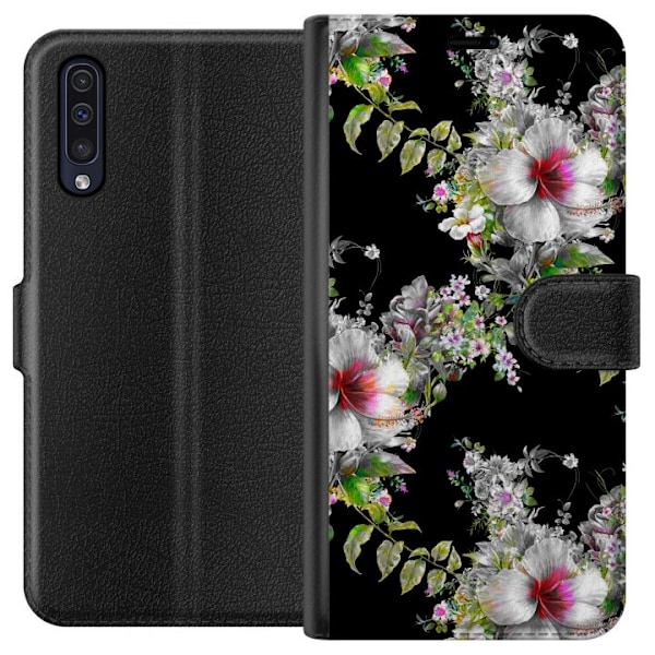 Samsung Galaxy A50 Lompakkokotelo Kukkanäyttö