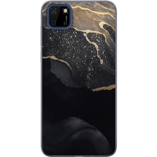 Huawei Y5p Gjennomsiktig deksel Svart gull abstrakt