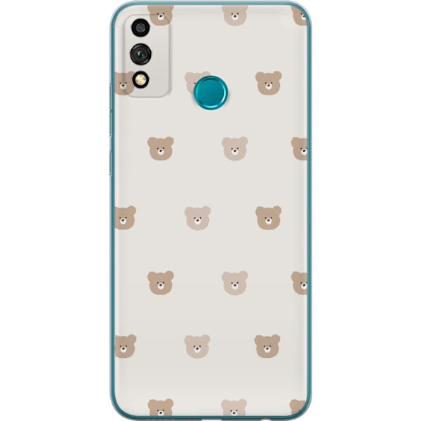 Honor 9X Lite Läpinäkyvä kuori Teddy-tausta - söpöt teddy