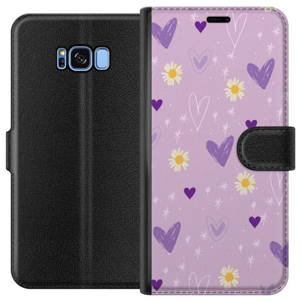 Kompatibelt Plånboksfodral till Samsung Galaxy S8 Blommor