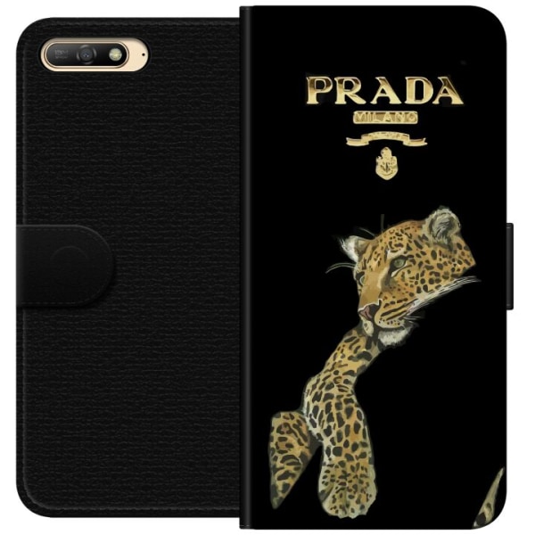 Huawei Y6 (2018) Lompakkokotelo Prada Leopard