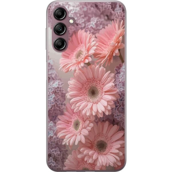 Kompatibelt Mobildeksel til Samsung Galaxy A14 5G Rosa Blomster Mønster Blomsterdesign