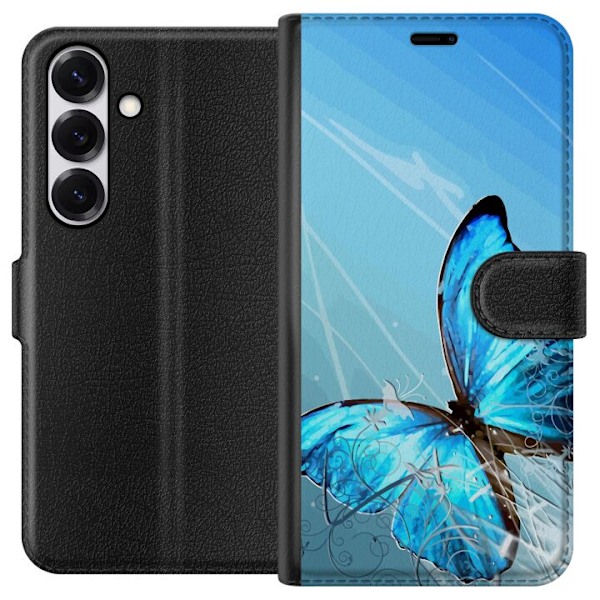 Samsung Galaxy S25 Tegnebogsetui Sommerfugl