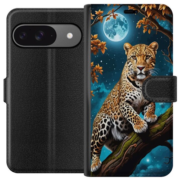 Google Pixel 9 Pro Lompakkokotelo Leopard