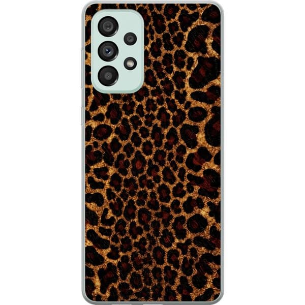Kompatibelt Mobilskal till Samsung Galaxy A73 5G Wild Leopard brun