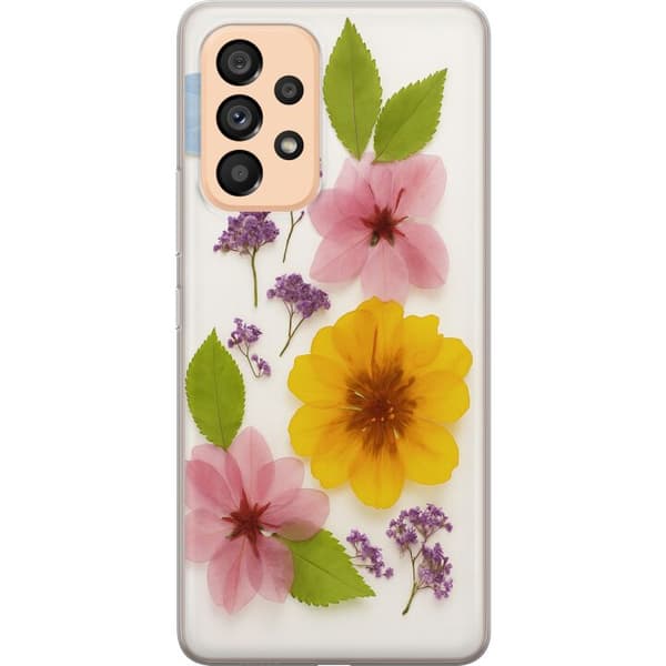 Kompatibelt Mobildeksel til Samsung Galaxy A53 5G Pressede blomster