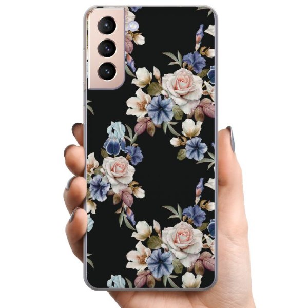 Samsung Galaxy S21 TPU Mobilcover Blomstret