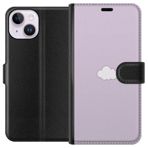 Apple iPhone 14 Tegnebogsetui Lilla Sky - minimalistisk sky p