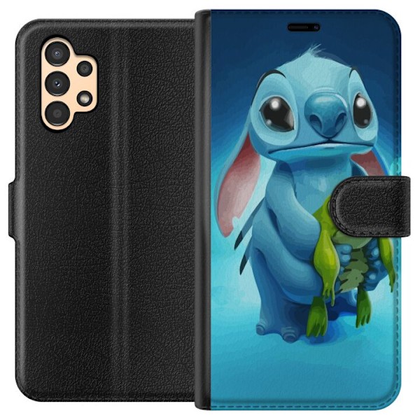 Samsung Galaxy A13 Tegnebogsetui Stitch og frøen