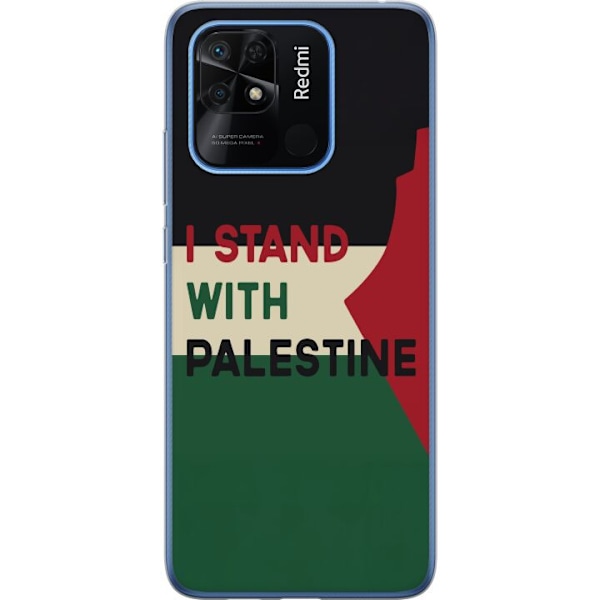Xiaomi Redmi 10C Genomskinligt Skal Stand with Palestine – solidaritetsdesign med starkt budskap