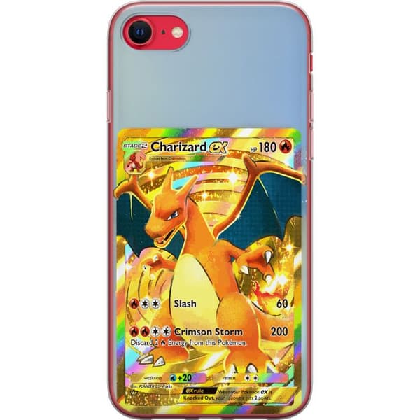 Kompatibelt Mobildeksel til Apple iPhone 7 GyllenCharizard EX samlerkort med regnbueeffekter gull