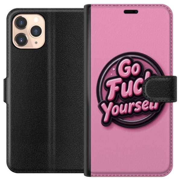 Kompatibelt Lommeboketui til Apple iPhone 11 Pro Rosa 3D textposter