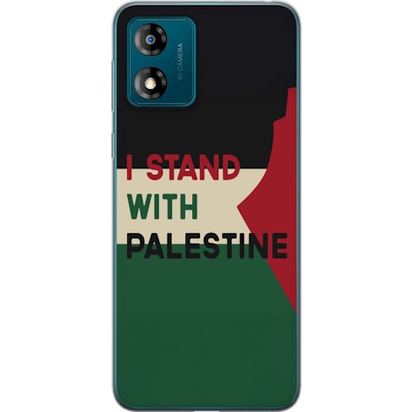Motorola Moto E13 Gjennomsiktig deksel Stå opp for Palestina