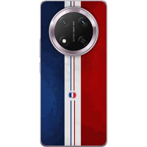 Kompatibelt Mobildeksel til Honor Magic7 Lite Minimalistisk fransk flagg med rene linjer og flaggsymbol blå