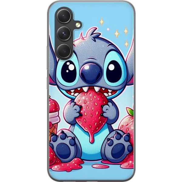 Samsung Galaxy A55 Läpinäkyvä kuori Strawberry Stitch