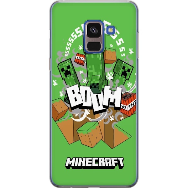 Samsung Galaxy A8 (2018) Genomskinligt Skal Minecraft Boom
