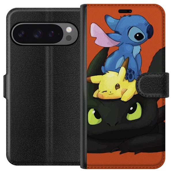 Google Pixel 9 Pro XL Lompakkokotelo Lilo ja Stitch