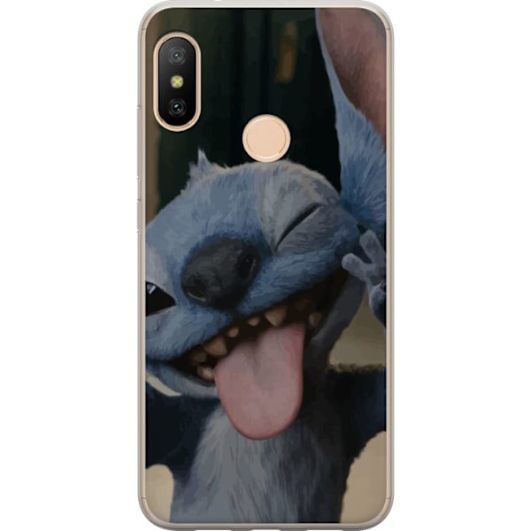 Xiaomi Redmi 6 Pro Läpinäkyvä kuori Stitch Söpö Alien - Sininen Suosikki Ulkoavaruudesta