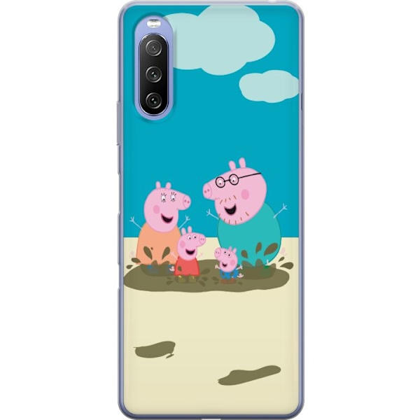 Sony Xperia 10 III Gennemsigtig cover Greta Gris Familie Georg