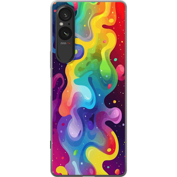 Sony Xperia 10 VI Läpinäkyvä kuori Väriläiskä Abstrakti Taide Suunnittelu Värikäs Kuvio Moderni Suosittu Seinätaito Graafinen Trendi