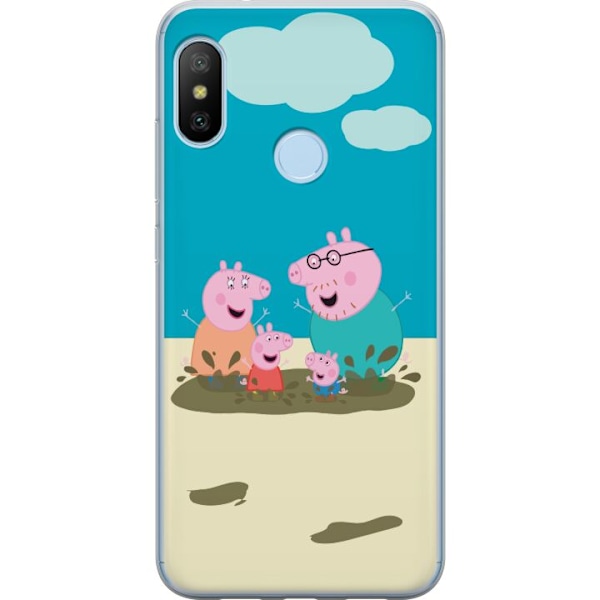 Xiaomi Mi A2 Lite Läpinäkyvä kuori Greta Possu Perhe Jori Mutapuro Lasten Kuva Sarja Suosittu Lasten Hahmo Ilo