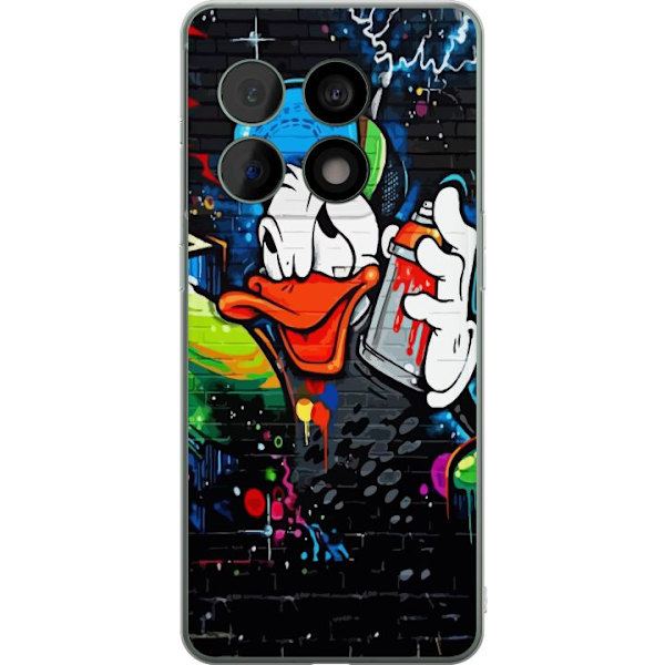 OnePlus 10 Pro Gennemsigtig cover Kalle Anka Graffiti Disney Design Sjovt Børnemotiv Farve Grafisk Populær Serie Ikonisk Disneyfigur