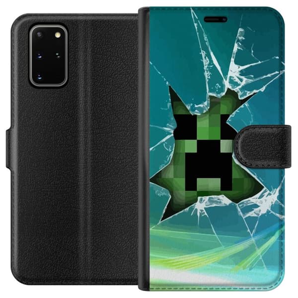 Kompatibel Tegnebogsetui til Samsung Galaxy S20+ Minecraft