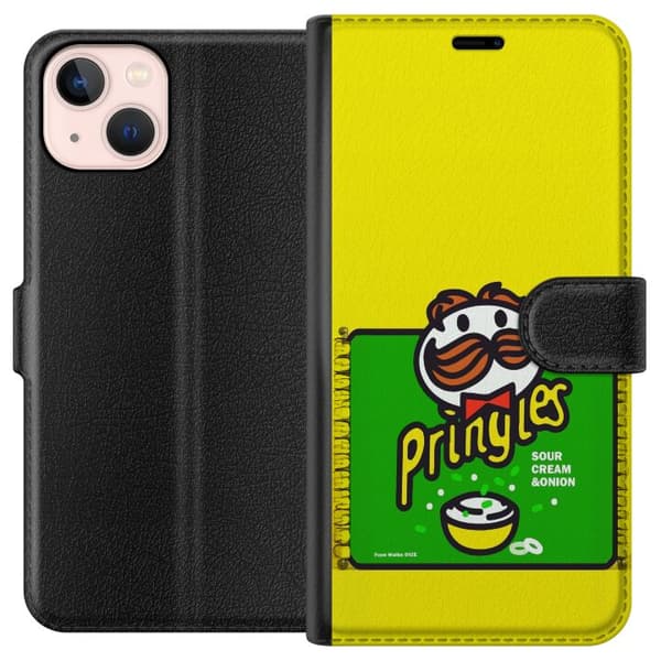 Kompatibel Tegnebogsetui til Apple iPhone 13 Pringles gul