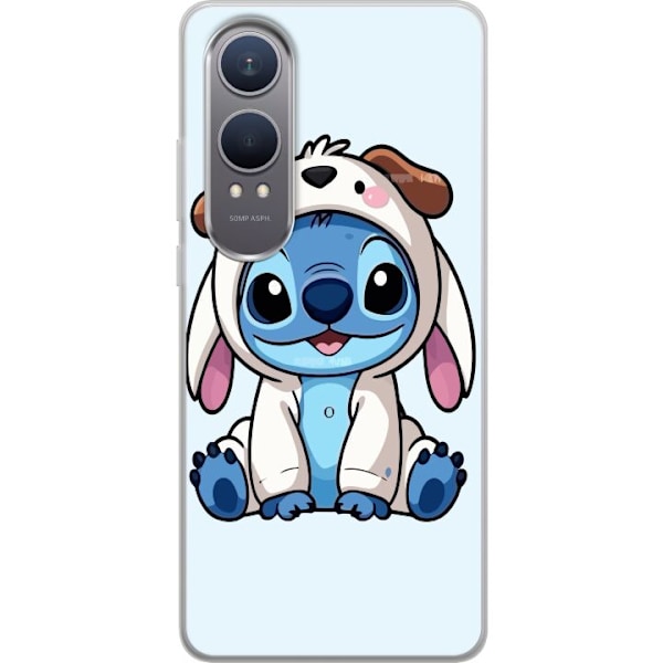 OnePlus Nord CE4 Lite Läpinäkyvä kuori Stitch Koirapuku Lilo & Stitch Disney Hauska Design Sininen Avaruusolento Sarjakuva Hahmo Suosittu Lapsille
