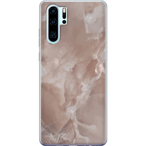 Huawei P30 Pro Läpinäkyvä kuori Marmori Vaaleanpunainen